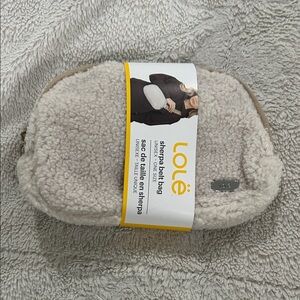 Lole Cream Sherpa Waist Bag